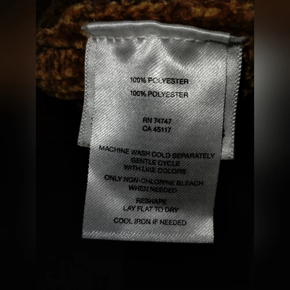 Natural Reflections Cozy Gold Cardigan size Large Soft Fuzzy - Picture 4 of 7